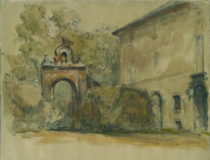 1948 ca. - Villa Lancellotti. Il portico