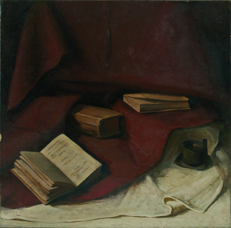 1958 ca. - Natura morta con libri